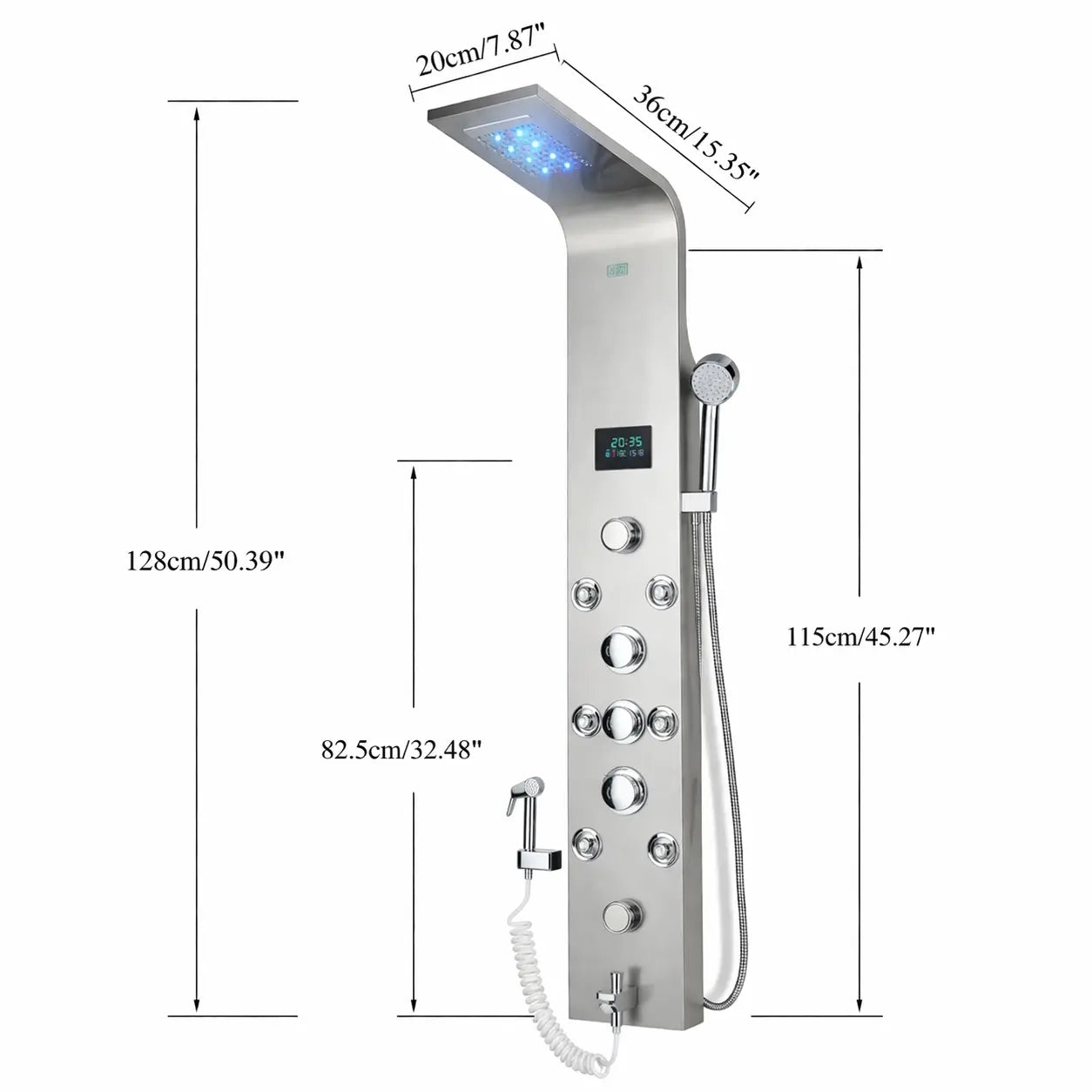 Colonne de douche hydromassante chrome