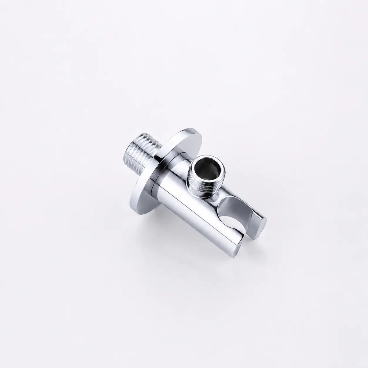 Colonne de douche encastrée chrome – bras long, deux commandes et douchette