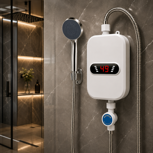Chauffe-Eau Électrique Instantané 3500W avec Douche et Affichage Digital