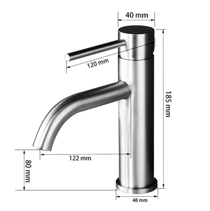 Robinet salle de bain gris brossé