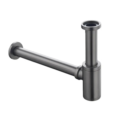 Siphon lavabo gris brossé