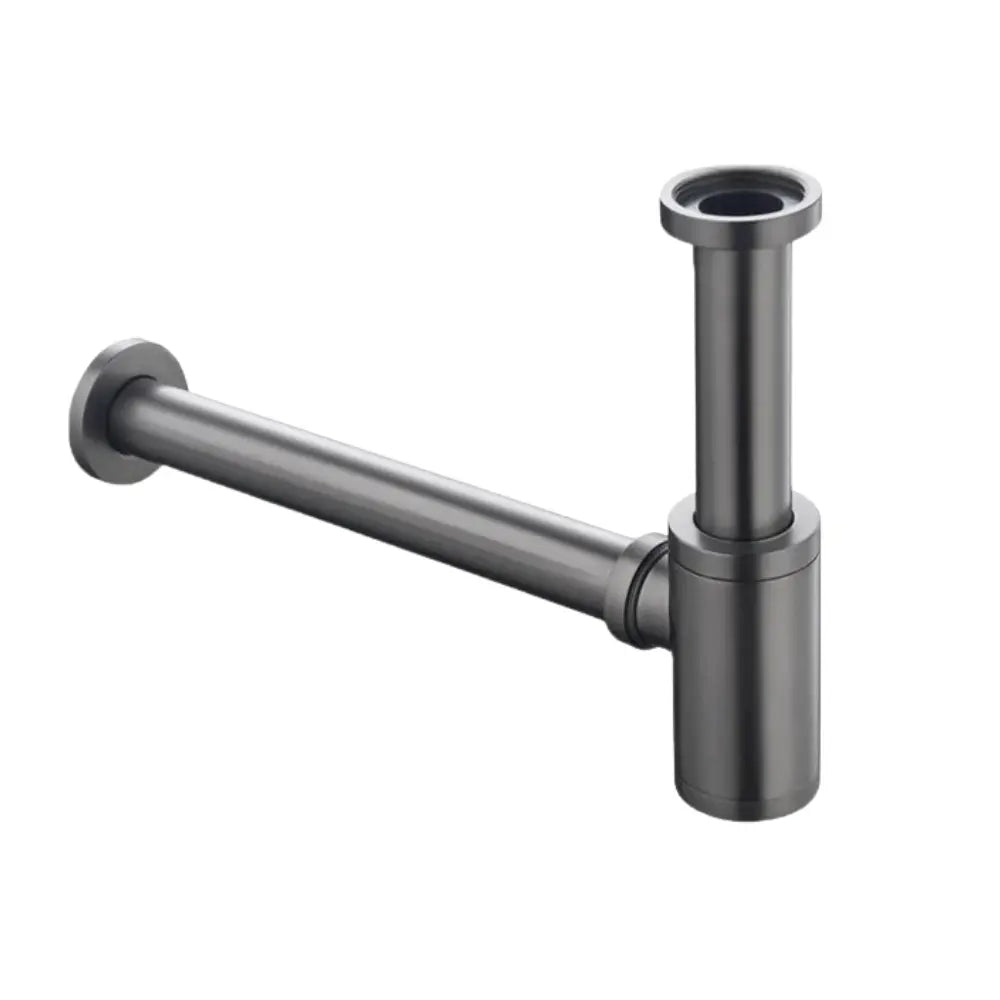 Siphon lavabo gris brossé – siphon bouteille en laiton, rallonge 45 cm