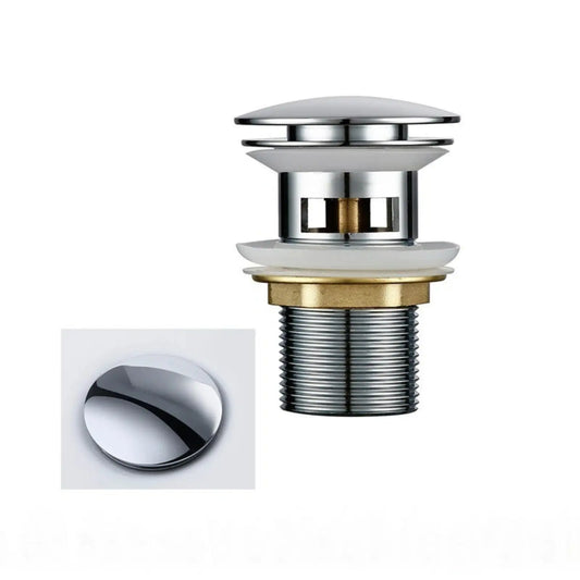 Bonde lavabo chrome poli – clic-clac en laiton, avec ou sans trop-plein