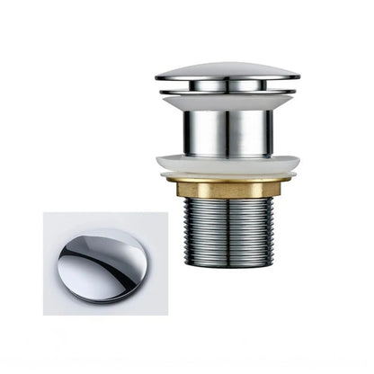 Bonde lavabo chrome poli – clic-clac en laiton, avec ou sans trop-plein