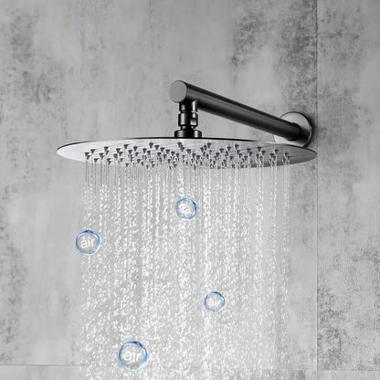 Colonne de douche encastrée gris brossé