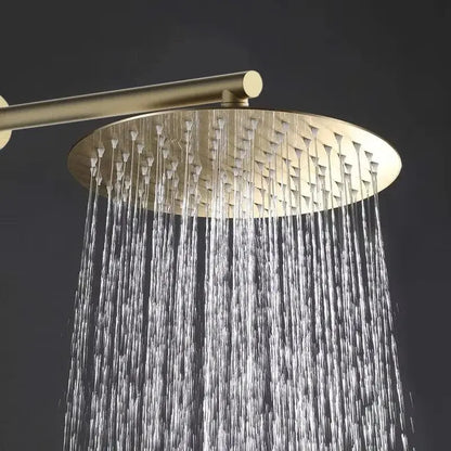 Colonne de douche encastrée dorée