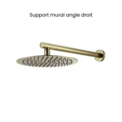Colonne de douche encastrée dorée – or brossé, trois commandes encastrées