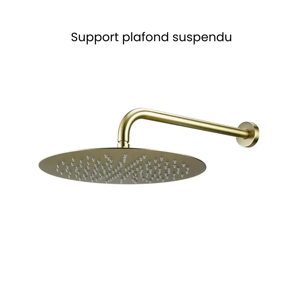 Colonne de douche encastrée dorée