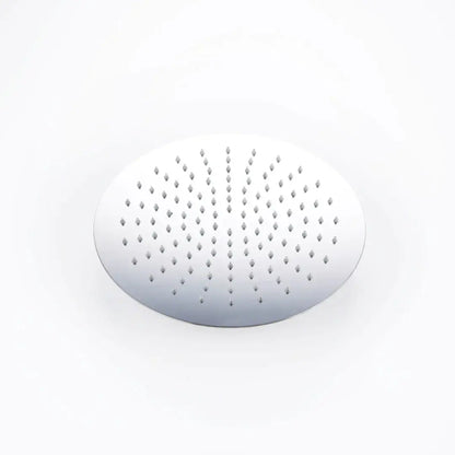 Colonne de douche encastrée chrome – mitigeur cylindrique, tracé minimal