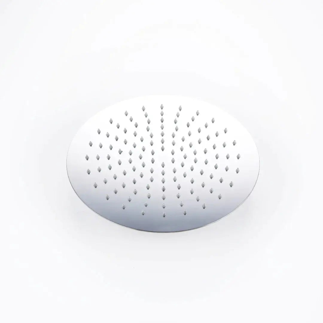 Colonne de douche encastrée chrome – boîtier thermostatique rond à deux molettes