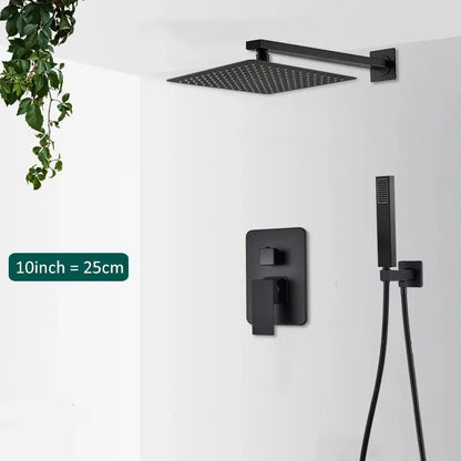 Colonne de douche encastrée noir mat