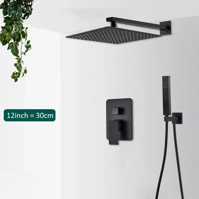 Colonne de douche encastrée noir mat