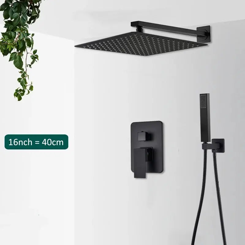 Colonne de douche encastrée noir mat
