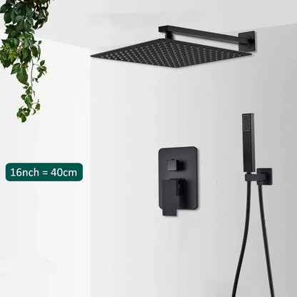 Colonne de douche encastrée noir mat