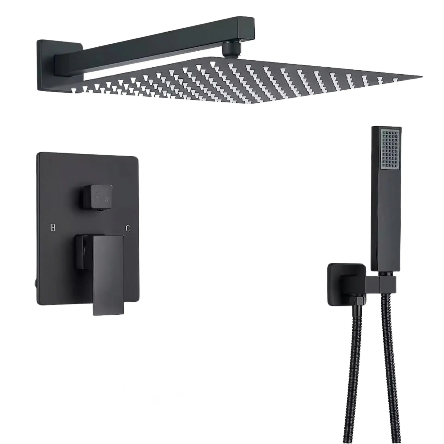 Colonne de douche encastrée noir mat