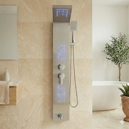 Colonne de douche hydromassante chrome