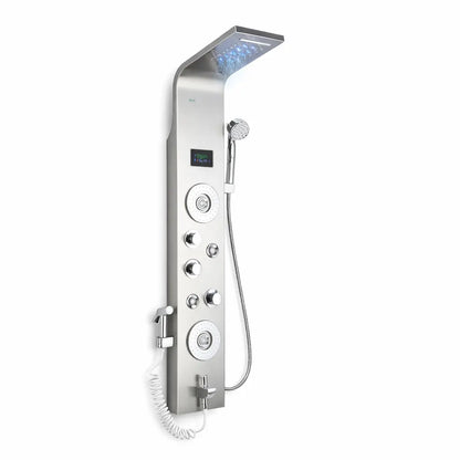 Colonne de douche hydromassante inox brossé