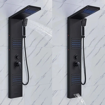 Colonne de douche hydromassante noir mat