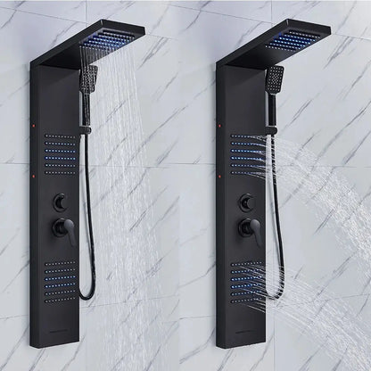 Colonne de douche hydromassante noir mat