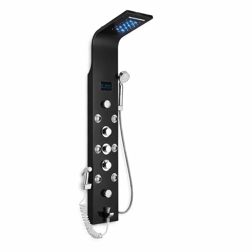 Colonne de douche hydromassante noir mat