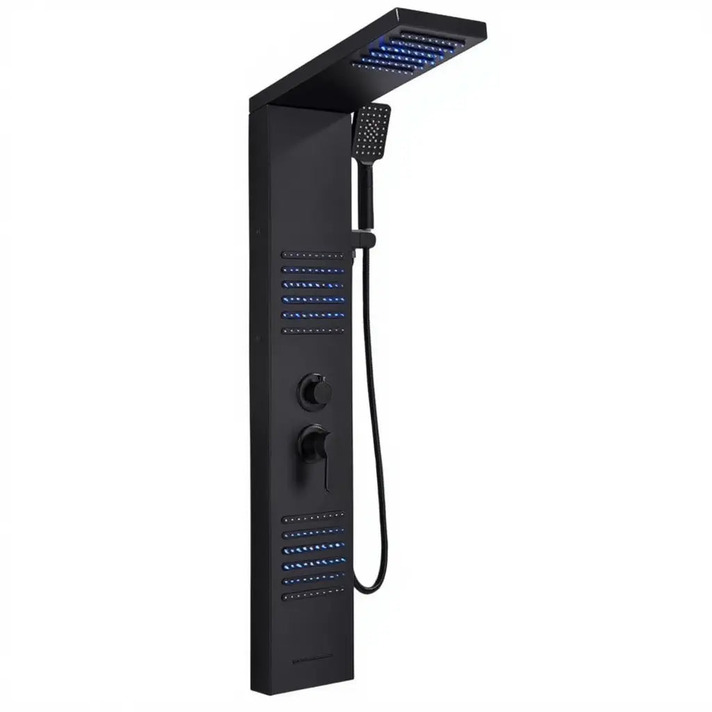 Colonne de douche hydromassante noir mat