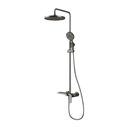 Colonne de douche thermostatique gris brossé