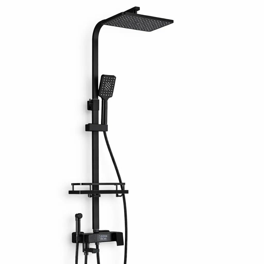 Colonne de douche thermostatique noir mat