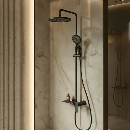 Colonne de douche thermostatique noir mat