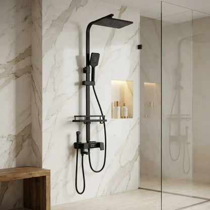 Colonne de douche thermostatique noir mat