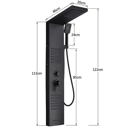Colonne de douche hydromassante noir mat