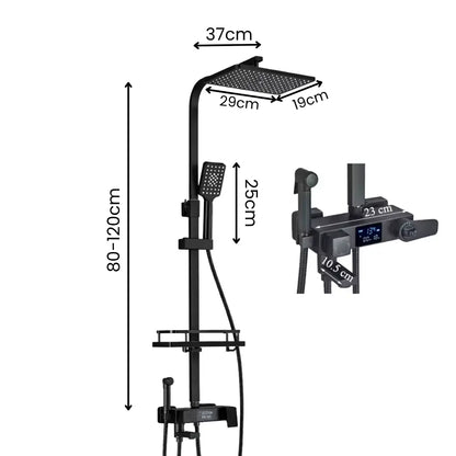 Colonne de douche thermostatique noir mat