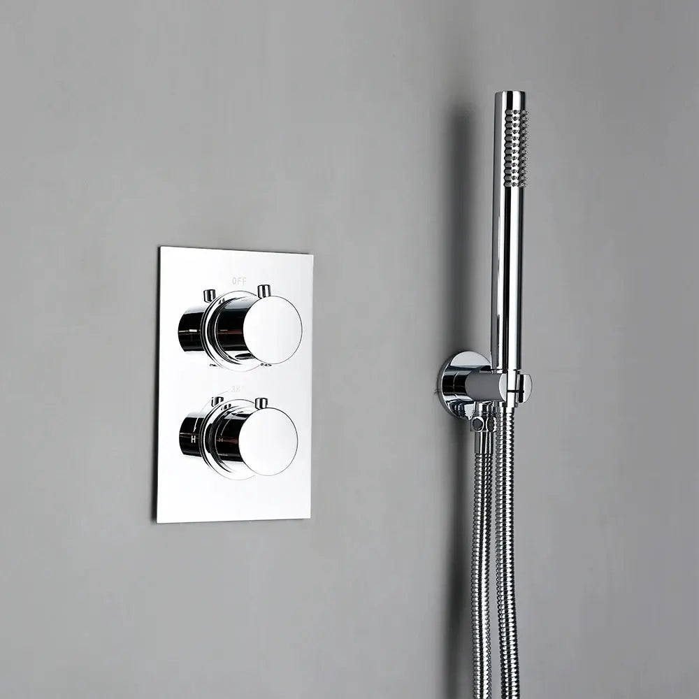 Colonne de douche encastrée chrome