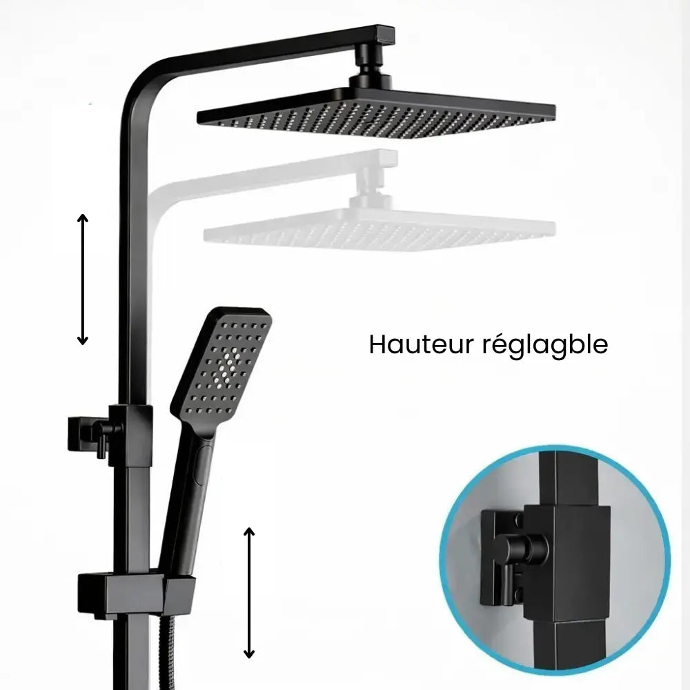 Colonne de douche thermostatique noir mat