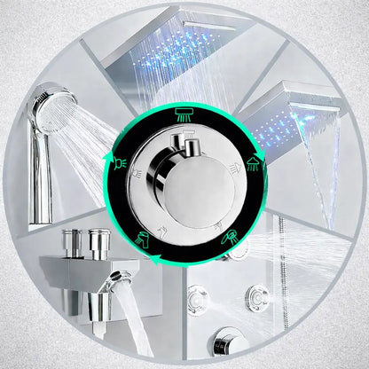 Colonne de douche hydromassante chrome