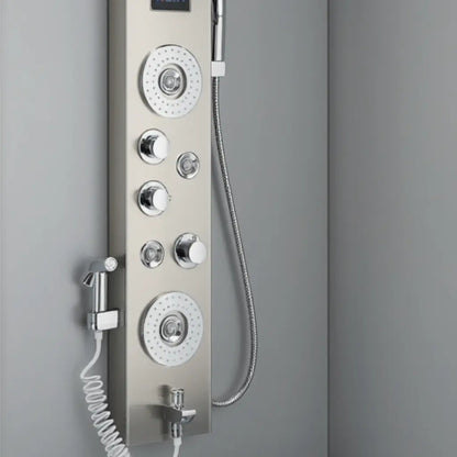 Colonne de douche hydromassante inox brossé