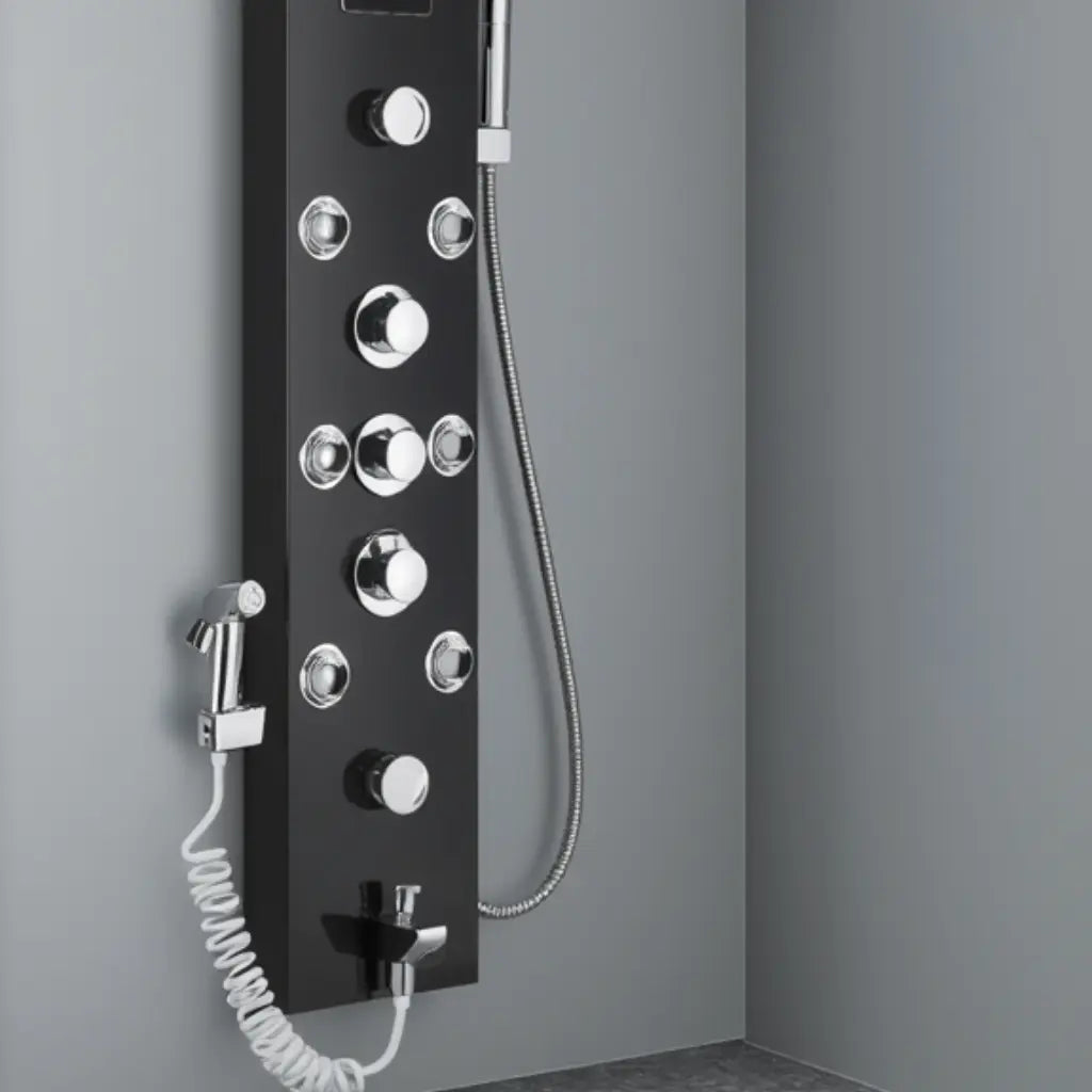 Colonne de douche hydromassante noir mat