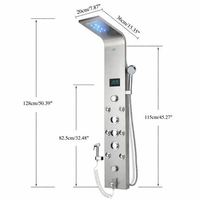 Colonne de douche hydromassante chrome