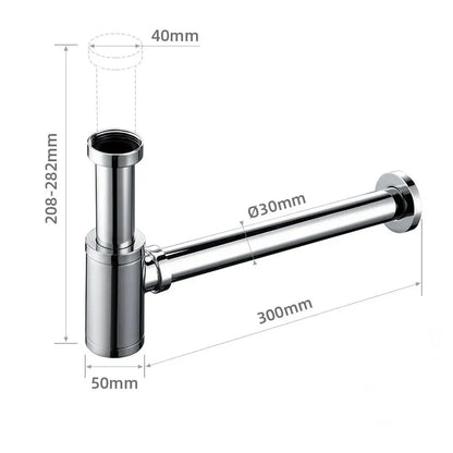 Siphon lavabo chrome