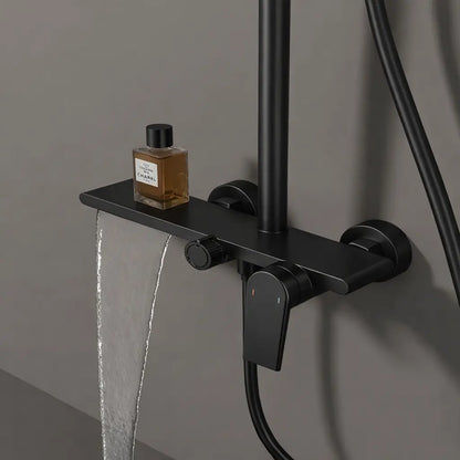 Colonne de douche thermostatique noir mat