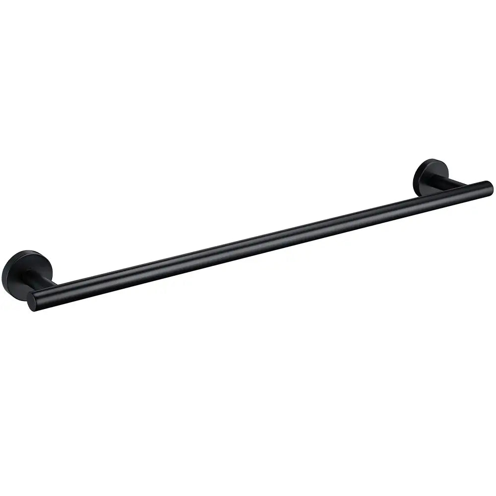 Porte-serviettes mural noir mat – acier inoxydable, barre 45 cm à fixation invisible