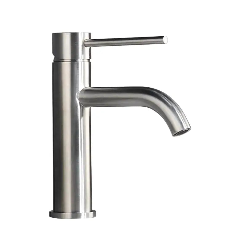 Robinet salle de bain chrome – mitigeur lavabo poli à cartouche céramique, trou unique