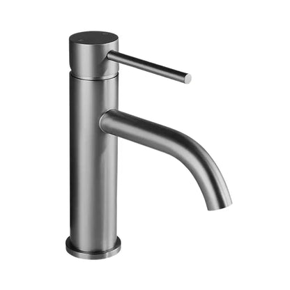 Robinet salle de bain gris brossé – mitigeur lavabo inox à cartouche céramique