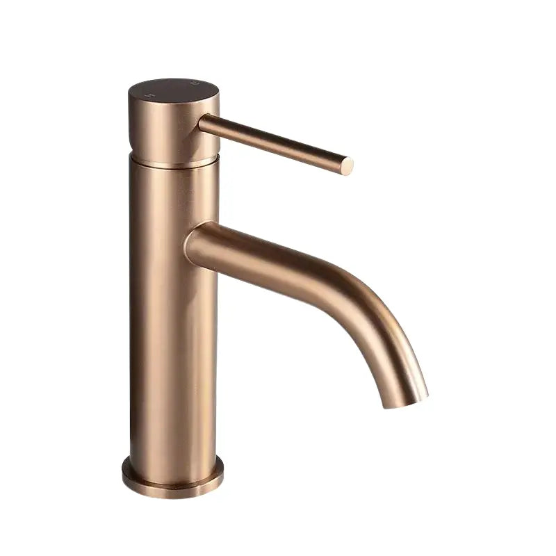 Robinet salle de bain or rose brossé – mitigeur lavabo inox à cartouche céramique