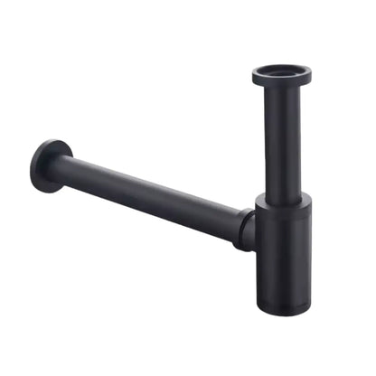 Siphon lavabo noir mat – siphon bouteille en laiton, rallonge 45 cm