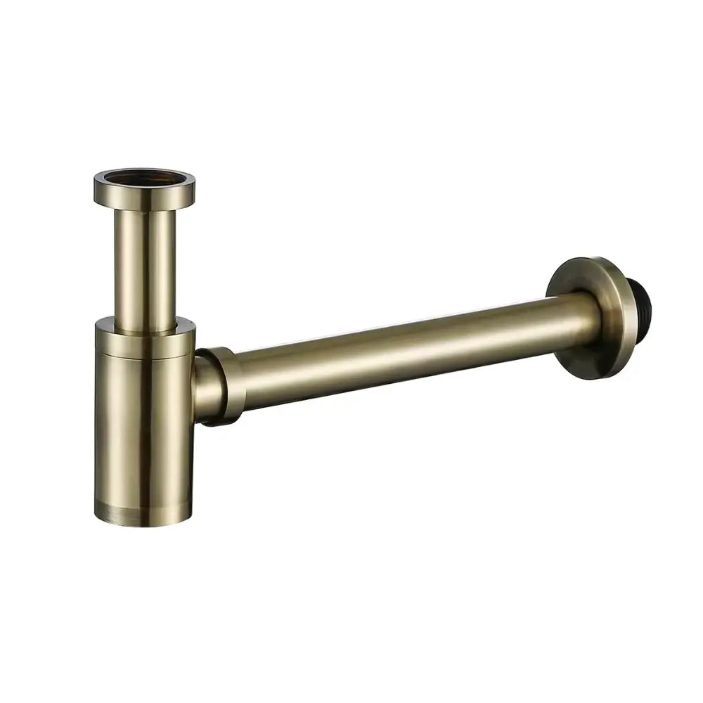 Siphon lavabo or brossé – siphon bouteille en laiton, rallonge 45 cm