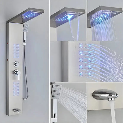 Colonne de douche hydromassante chrome