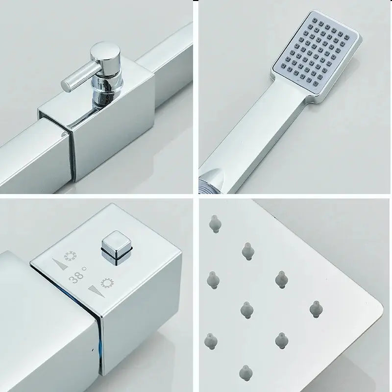 Colonne de douche thermostatique chrome