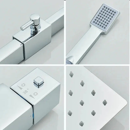 Colonne de douche thermostatique chrome