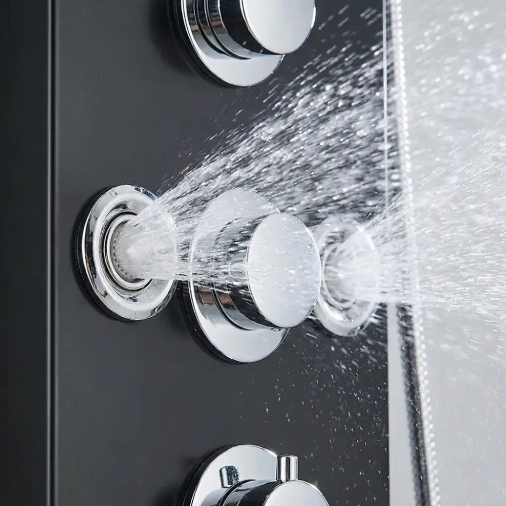 Colonne de douche hydromassante noir mat
