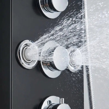 Colonne de douche hydromassante noir mat